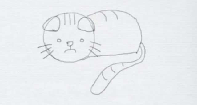 一步步教你画慵懒的小猫咪 一步步教你画慵懒的小猫咪