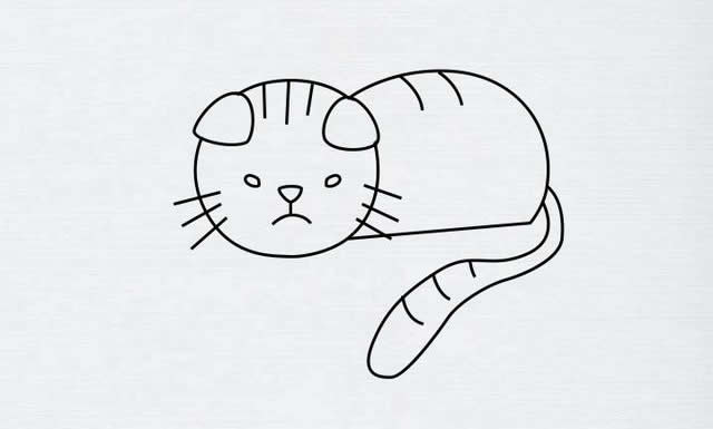 一步步教你画慵懒的小猫咪 一步步教你画慵懒的小猫咪