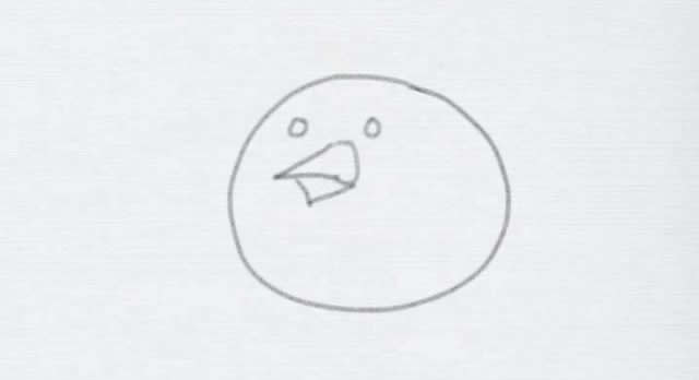 卡通小鸡简笔画步骤教程 卡通小鸡简笔画步骤教程