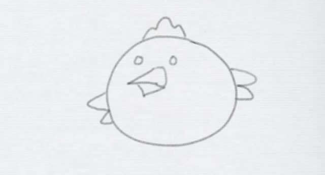 卡通小鸡简笔画步骤教程 卡通小鸡简笔画步骤教程