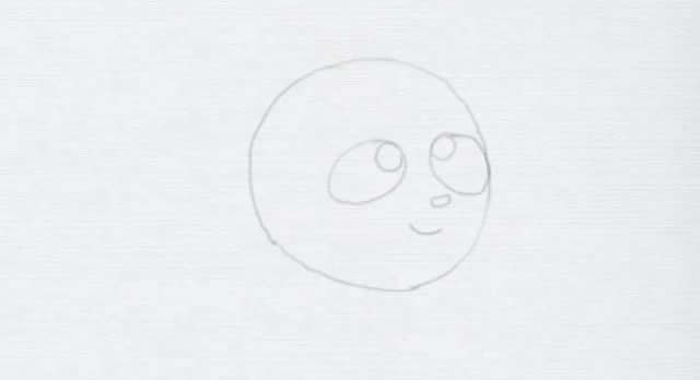 卡通大熊猫简笔画步骤教程