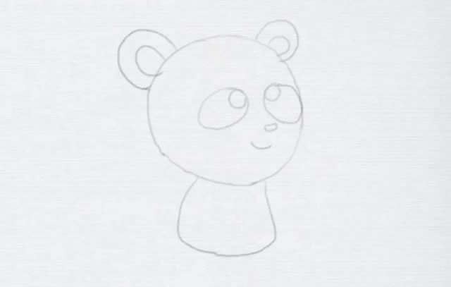 卡通大熊猫简笔画步骤教程