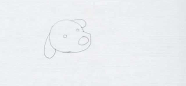 涂色的小狗简笔画步骤教程