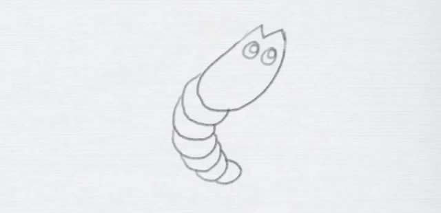 涂色的小龙虾简笔画步骤教程