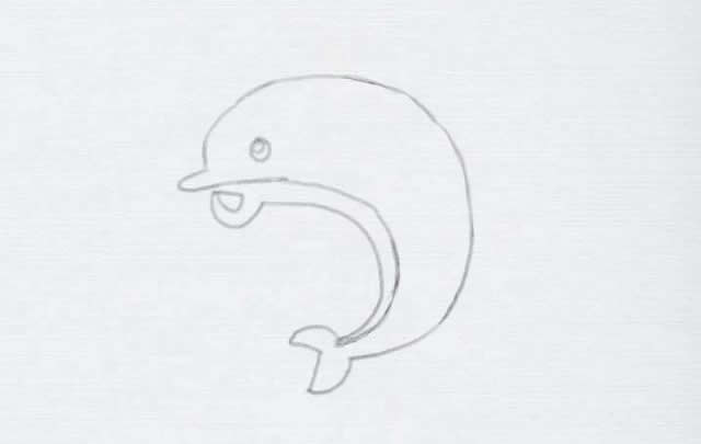 涂色的海豚简笔画步骤 涂色的海豚简笔画步骤