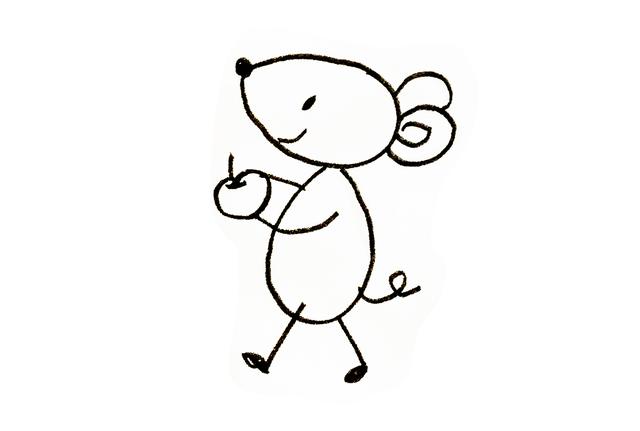 简单的老鼠怎么画