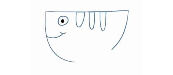 带颜色的飞鱼简笔画教程