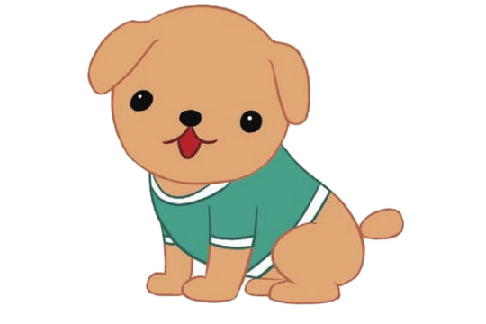 可爱的卡通小狗简笔画
