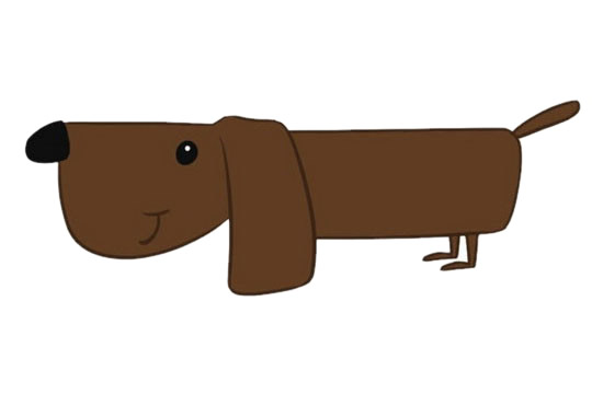 有趣的卡通小狗简笔画