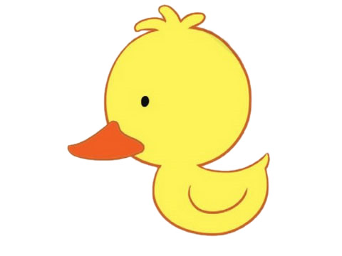 可爱的卡通小鸭子简笔画