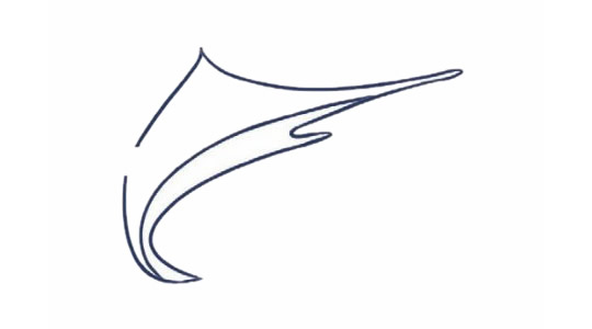 剑鱼简笔画步骤教程【涂色】