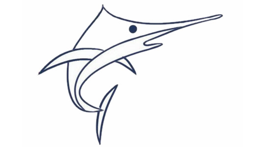 剑鱼简笔画步骤教程【涂色】