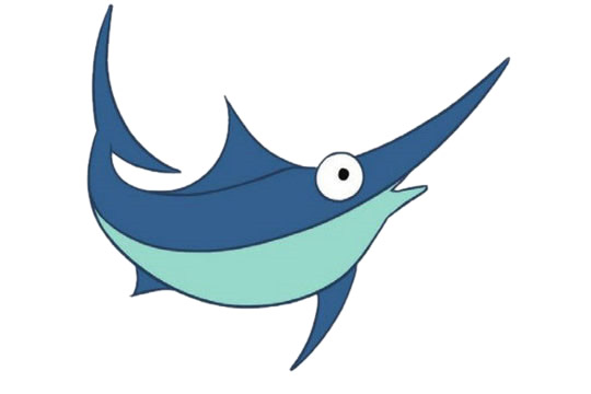 关于剑鱼的卡通简笔画(剑鱼的画画图片)