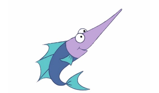 涂色的剑鱼怎么画