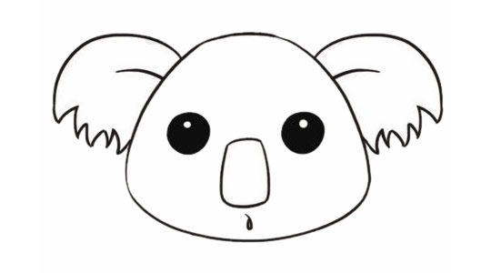 考拉简笔画步骤教程【涂色】