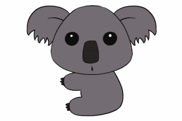 考拉简笔画步骤教程【涂色】