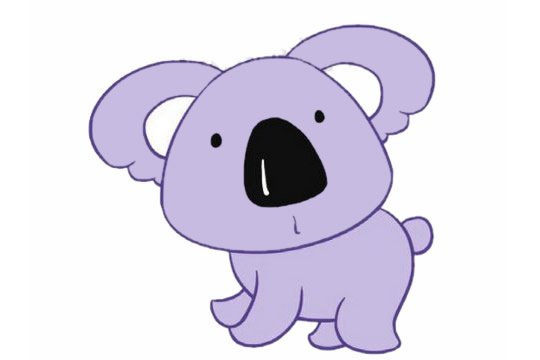 涂色的考拉简笔画