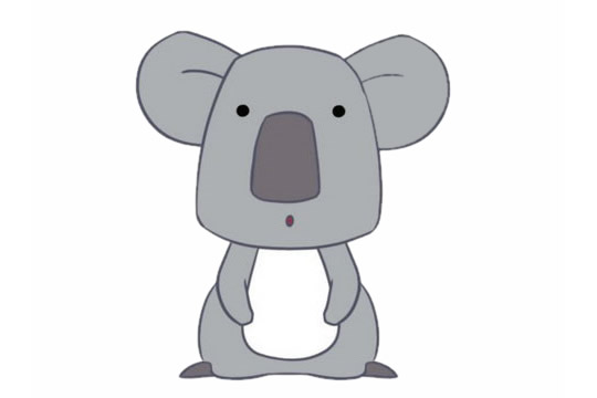 卡通的考拉怎么画