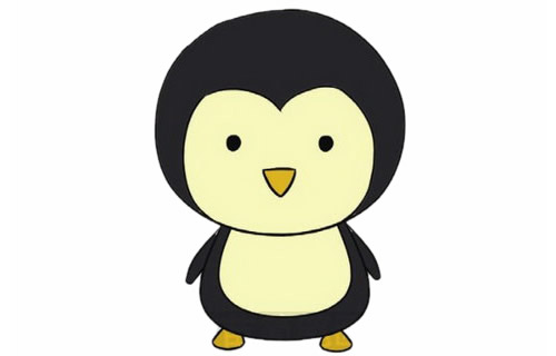 企鹅简笔画步骤教程【涂色】(企鹅简笔画简笔画)