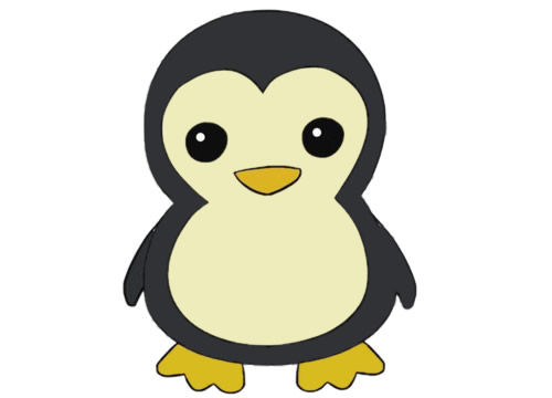 萌萌哒小企鹅简笔画(小企鹅简笔画大全可爱带颜色)