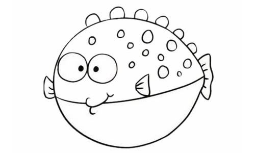 卡通的深海鱼简笔画教程