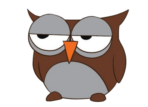 关于猫头鹰的卡通简笔画(猫头鹰的卡通画)