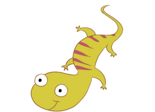可爱的蜥蜴卡通简笔画(卡通蜥蜴怎么画)