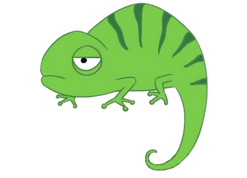 关于蜥蜴的卡通简笔画