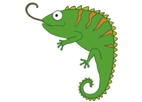 卡通风格的蜥蜴怎么画