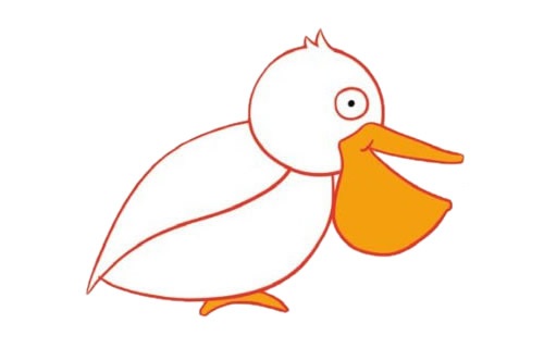 一只小鹈鹕卡通简笔画(一只小鸟图片卡通图)