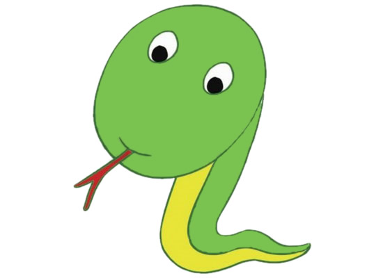 卡通的蛇简笔画教程带涂色(卡通蛇手绘)