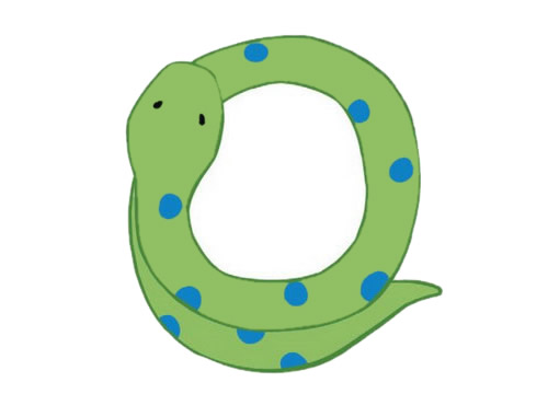 盘成一个圆圈的蛇简笔画(看见蛇盘成一个圆圈好不好)