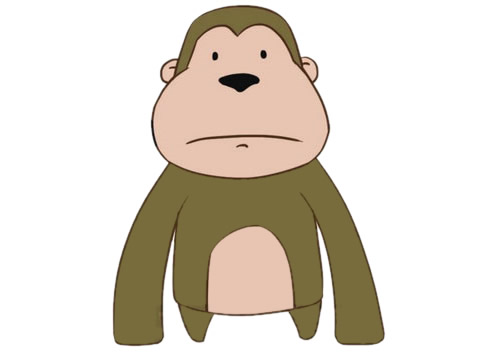 简单的大猩猩怎么画(大猩猩的视频教程)