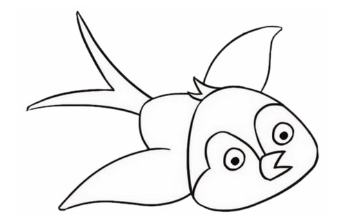 涂色的小燕子简笔画步骤
