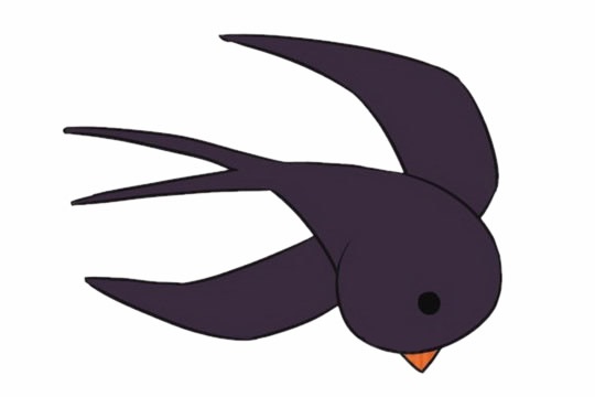 小燕子简笔画带涂色(小燕子简笔画涂颜色)