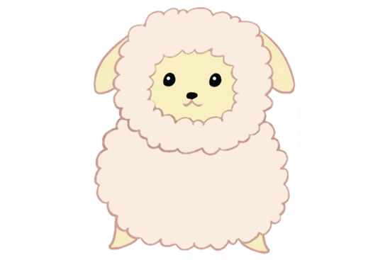 涂色的可爱羊驼简笔画教程(涂色的可爱羊驼简笔画图片)