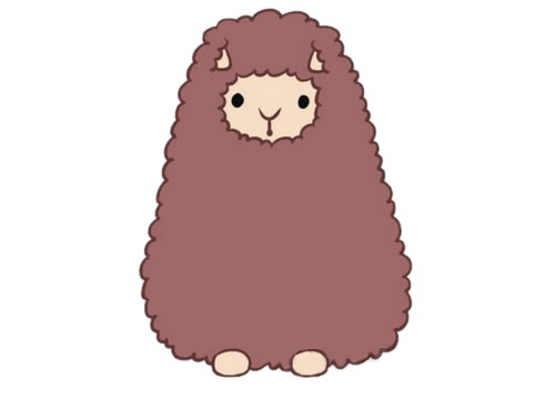 卡通羊驼简笔画(羊驼可爱卡通)