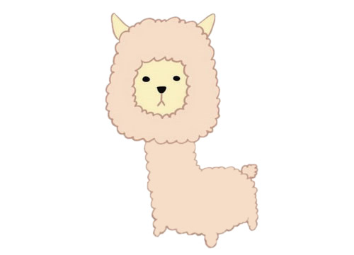 关于羊驼的儿童简笔画