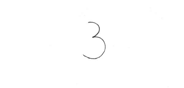 教你怎么用数字3画大象简笔画