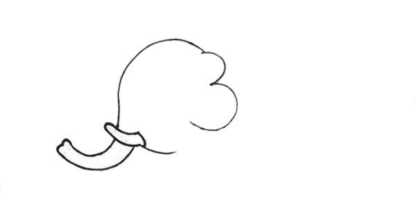 教你怎么用数字3画大象简笔画