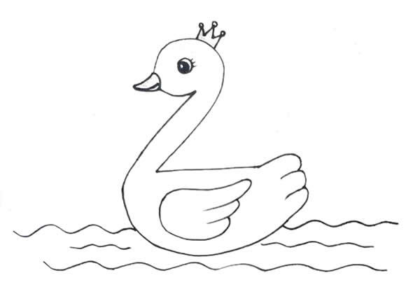 怎么用数字2画可爱的小鸭子