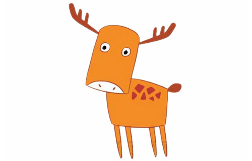 卡通小鹿简笔画步骤教程(卡通小鹿简笔画步骤图)