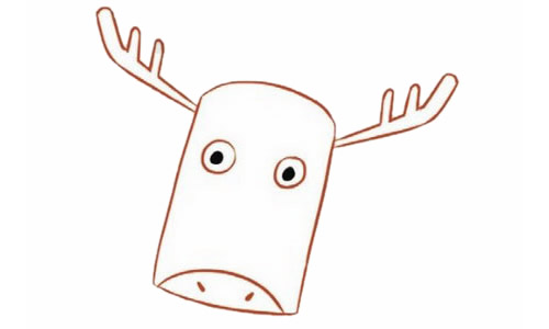卡通小鹿简笔画步骤教程
