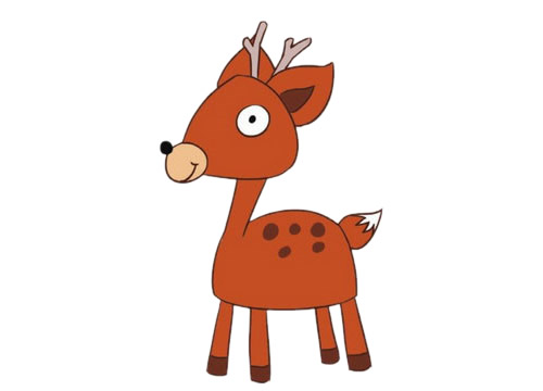 涂色的小鹿简笔画(小鹿涂色画图片大全)