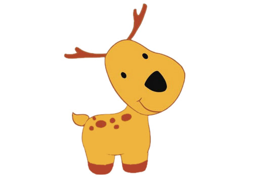 可爱的卡通小鹿简笔画(卡通画小鹿)