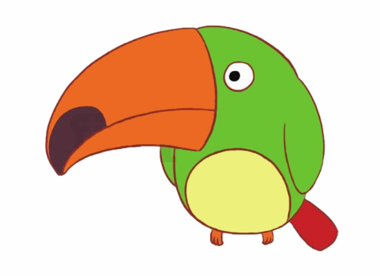 一步步教你画彩色的鹦鹉