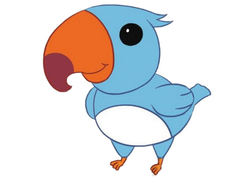 一只小鹦鹉彩色简笔画(小鹦鹉简笔画怎么涂色)