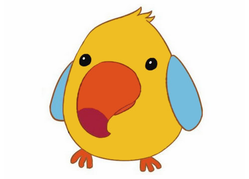 鹦鹉宝宝卡通简笔画(鹦鹉的卡通画法)