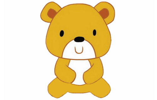 涂色的卡通小熊简笔画步骤(卡通简笔画小熊涂色)