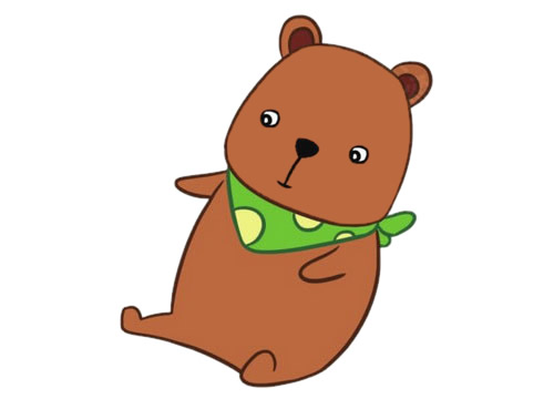 棕色小熊卡通简笔画(卡通棕色的小熊叫什么名字)